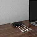 Fleming Supply Desktop Cable Organizer Management for 7 Wires, Non-Slip Base, Holds Computer, Charging, Power Cords 744890GJR